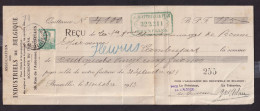 485/39 -- PERFINS/PERFORES - TP Pellens Perforé J.M. S/ Reçu J.Matthieu § Fils , Assoc. Des Industriels - BRUXELLES 1913 - 1909-34