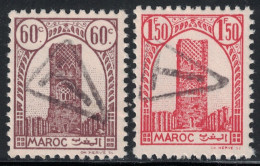 MAROC - N°208 ET 213 - CACHET T DANS UN TRIANGLE - NEUF SANS TRACE DE CHARNIERE - UTILISES POUR TAXE. - Unused Stamps