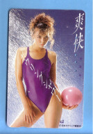 Japan Japon Telefonkarte Phonecard -  Girl Femme Women Frau Sport - Characters