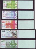 China BOC Bank Training/test Banknote,Netherlands Holland Gulden A Series 5 Different Notes Specimen Overprint - [6] Specimen