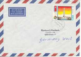 Cuba Air Mail Cover Sent To Denmark 19-3-1999 Single Franked - Luftpost
