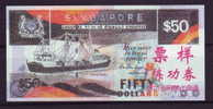 China BOC (bank Of China) Training/test Banknote,Singapore 50$ Note B Series Specimen Overprint,original Size - Singapur