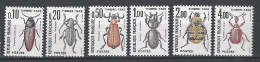 FRANCE 1982 TIMBRE TAXE 103 104 105 106 107 108 SERIE INSECTES COLEOPTERES AMPEDUS CINNABARINUS DORCADION FULIGINATOR - 1960-.... Postfris