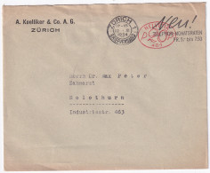 Freistempel  Auf Firmenbrief A. KOELLIKER & Co. AG ZÜRICH - Postage Meters