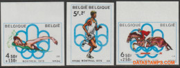 België 1976 - Mi:1852/1854, Yv:1795/1797, OBP:1800/1802, Stamp - □ - Olympische Spelen  - 1961-1980