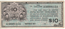 USA  MPC  10 Dollars  Serie 461   PM7   ND (1946-1947) - 1946 - Reeksen 461