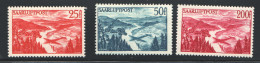 1948  Vallée De La Sarre , Les 3 Valeurs PA 9-11 ** - Poste Aérienne