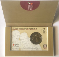 ITALIA 2022 FALCONE E BORSELLINO COINCARD MONETA 2 EURO FDC - Sammlungen