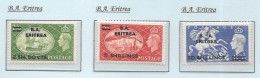 Gb 1948  Festival Of Britain OVERPRINTED B. A. ERITREA   (3)     MOUNTED MINT See Notes & Scans - Ongebruikt