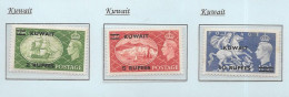 Gb 1948  Festival Of Britain OVERPRINTED  KUWAIT MINT   (3)    Vfu See Notes & Scans - Nuevos