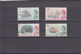 BAHAMAS - 1967 - O/FINE CANCELLED -  QEII & REGATTA, YACHTING, SEA GARDEN, SHELL  Yv. 242, 247, 250, 254 - 1963-1973 Autonomie Interne