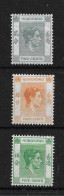 HONG KONG 1945 2c, 4c, 5c SG 141a, 142a, 143a PERF 14½ X 14 UNMOUNTED MINT Cat £10.75 - Ongebruikt