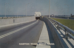 CARTOLINA  HAMPTON,VIRGINIA,STATI UNITI-HAMPTON ROADS BRIDGE-TUNNEL-VIAGGIATA 1965 - Hampton