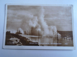 D196374    UK -England - Yorkshire - Scarborough  -Rough Sea - Marine Drive     PU Ca 1959   - Sent To Hungary - Scarborough