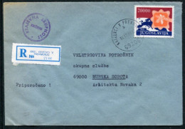 YUGOSLAVIA 1989 Registered Cover Franked With Postal Services 20000 D Single Franking    Michel 2362 - Lettres & Documents