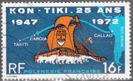 FRENCH POLYNESIA  SCOTT NO C87  USED  YEAR 1972 - Used Stamps
