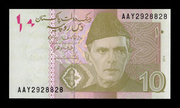 Pakistán 10 Rupees 2014 Pick 45i (2) Sc Unc - Pakistán