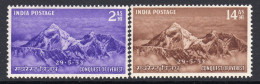 India 1953 Conquest Of Mount Everest Set Of 2, MH, SG 344/5 (A) - Ongebruikt