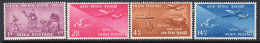 India 1954 Stamp Centenary Set Of 4, Hinged Mint, SG 348/51 (D) - Ongebruikt