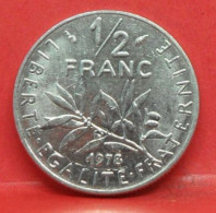 50 Centimes Semeuse 1978 - SUP - Pièce Monnaie France - Article N°592 - 1/2 Franc