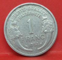 1 Franc Morlon Alu 1958 - TTB - Pièce Monnaie France - Article N°686 - 1 Franc