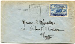 AUSTRALIE LETTRE DEPART SYDNEY ?-?-? POUR LA FRANCE - Covers & Documents