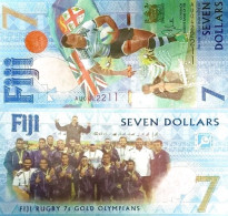 FIJI 7 Dollars 2016 P 120 UNC Rugby - Fiji