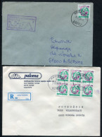 YUGOSLAVIA 1990 Registered And Normal Covers Franked With Revalued Postal Services 0.40 D X 6 And Singly. Michel  2397 - Briefe U. Dokumente