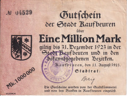 BILLETE DE ALEMANIA DE 1000000 MARK DEL AÑO 1923 (BANKNOTE) RARO - 1 Mio. Mark
