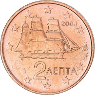 Grèce, 2 Euro Cent, 2004, Athènes, FDC, Cuivre Plaqué Acier, KM:182 - Grecia