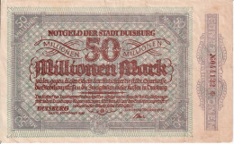 BILLETE DE ALEMANIA DE 50000000 MARK DEL AÑO 1923 (BANKNOTE) RARO - 50 Mio. Mark