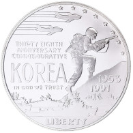 Monnaie, États-Unis, Dollar, 1991, U.S. Mint, Philadelphie.BE, FDC, Argent - Herdenking
