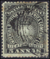 British East Africa 1895 5a Black On Grey-blue Fine Used. - Britisch-Ostafrika