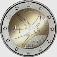 2 Euro ESTONIA 2023 GOLONDRINA SWALLOW - EESTI - UNC - SIN CIRCULAR - NEW 2€ - Estonie
