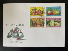 Cape Verde Cabo Verde 1992 Mi. 627 - 630 FDC Fruits Früchte Frutos - Isola Di Capo Verde