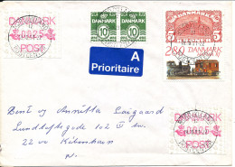 Denmark Cover With Stamps And FRAMA ATM Labels Nordjylland Postcenter 18-16-1991 (Yes 18-16-91) - Brieven En Documenten