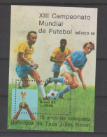 Brésil 1985 Football Coupe Du Monde BF 67 ** MNH - Blocs-feuillets