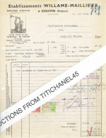 1949 COUVIN - Facture Des Ets WILLAME-MAILLEUX - Fabrique De Manches D'outils - Other & Unclassified