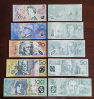China BOC (bank Of China) Training/test Banknote,AUSTRALIA Dollars B-1 Series 5 Different Note Specimen Overprint - Vals En Specimen