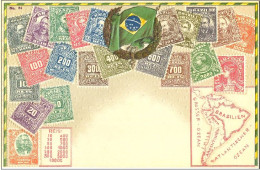 AK Brasilien Briefmarken-16-9185 - Cartas & Documentos