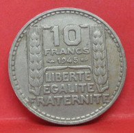 10 Francs Turin 1945 Rameaux Longs - TB - Pièce Monnaie France - Article N°875 - 10 Francs