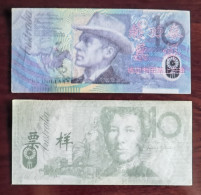 China BOC(bank Of China) Training/test Banknote,AUSTRALIA B-3 Series 10 Dollars Note Specimen Overprint,used - Ficticios & Especimenes