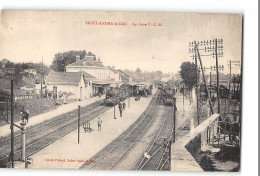 CPA 38 St Saint André Le Gaz La Gare Et Le Train - Saint-André-le-Gaz