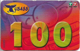 Greenland - Tusass - Purple Red Design, GSM Refill, 100kr. Exp. 15.04.2006, Used - Groenland