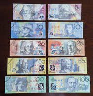China BOC Bank (bank Of China) Training/test Banknote,AUSTRALIA C Series 5 Different Note Specimen Overprint - Fakes & Specimens
