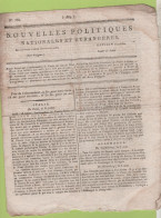 NOUVELLES POLITIQUES 25 8 1796 - ROME - NUREMBERG / FRANCFORT - ANGLETERRE GUERRE ESPAGNE - BELGIQUE - TOULON / AUDIERNE - 1800 - 1849