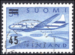 Finland 1959 45m On 34m Convair Provisional Fine Used. - Usati