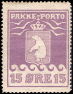 Greenland 1915-37 15ø  Violet Thiele Lightly Mounted Mint. - Neufs