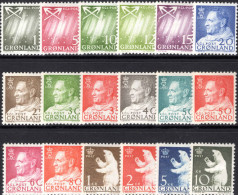 Greenland 1963-68 Set Lightly Mounted Mint. - Ungebraucht