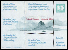 Greenland 1987 Hafnia Souvenir Sheet Unmounted Mint. - Neufs